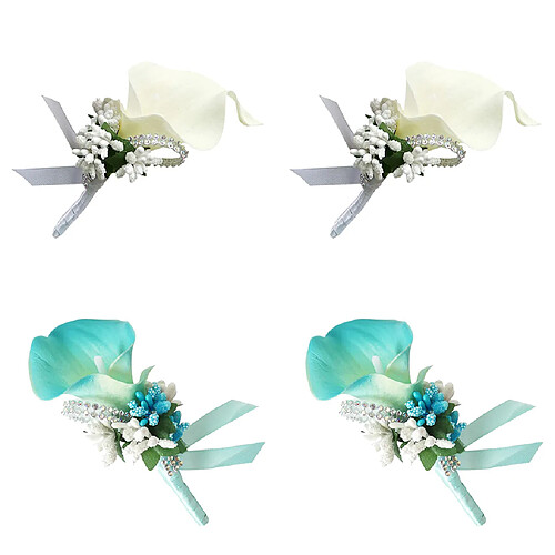 Fleur de poignet Corsage artificielles Perles