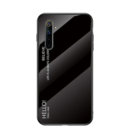 Coque en TPU hybride de couleur dégradé noir pour votre Realme 6