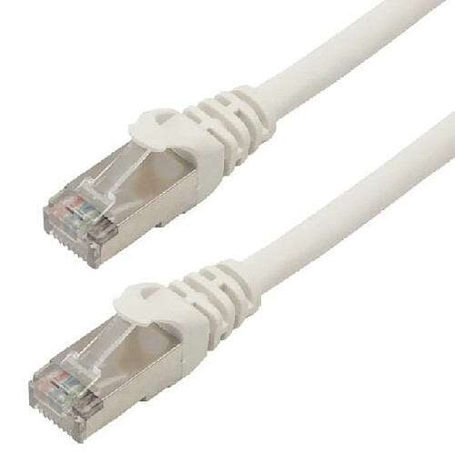 MCL Cordon de brassage RJ45 Cat 6 F/UTP MCL 1,50m Blanc