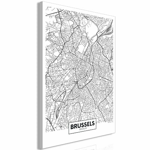 Paris Prix Tableau Imprimé Map of Brussels 60 x 90 cm