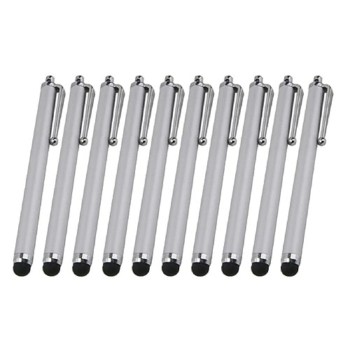 10x Stylets pour écran capacitif haute sensibilité pour IPHONE / IPAD Silver