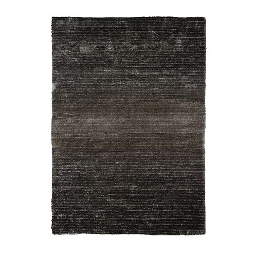 Thedecofactory VIKING - Tapis à poils longs effet soyeux gris dégradé 190x200