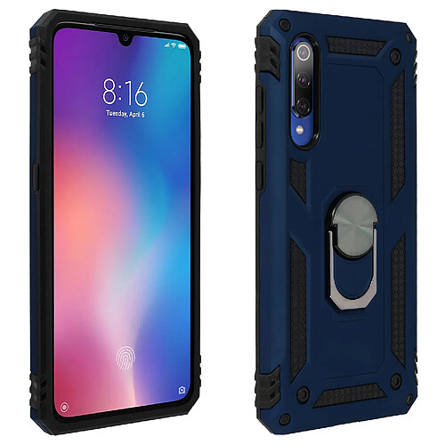 Avizar Coque Xiaomi Mi 9 Bi matière Rigide et souple Bague Fonction Support