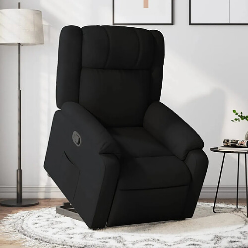 vidaXL Fauteuil inclinable noir tissu