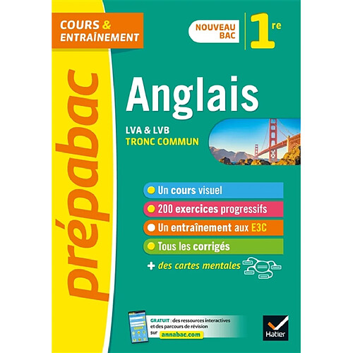 Anglais, LVA & LVB tronc commun 1re générale : nouveau bac · Occasion