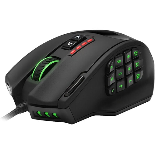 Universal Souris RGB USB câblée 16 400 ppp 19 boutons souris gaming programmable avec rétroéclairage compatible PC portable compilateur souris