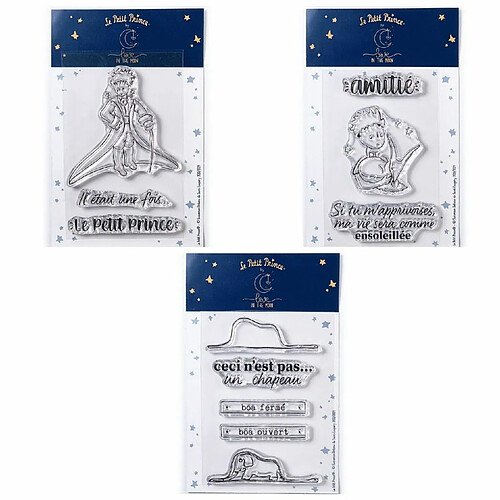 Youdoit 11 Tampons transparents Le Petit Prince Messages + Renard + Boa Eléphant