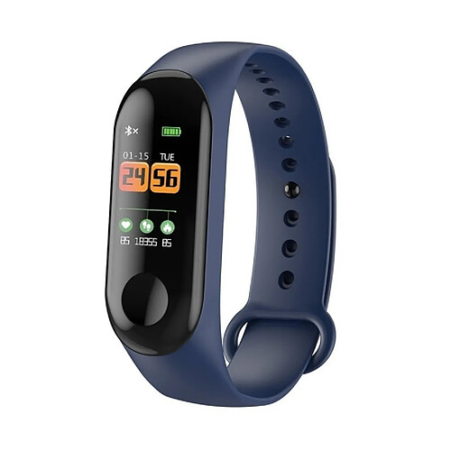 Wewoo Bracelet connecté M4 0,96 pouces écran couleur TFT Smartwatch IP67 étancherappel d'appel de soutien / surveillance de la fréquence cardiaque / de la pression artérielle / du sommeil / rappel de sédentarité bleu