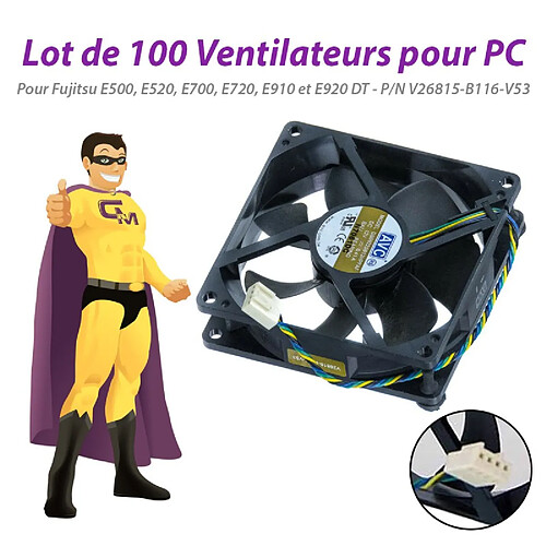 Lot x100 Ventilateurs Fujitsu E500 E520 E700 E720 E910 E920 DT V26815-B116-V53 · Occasion