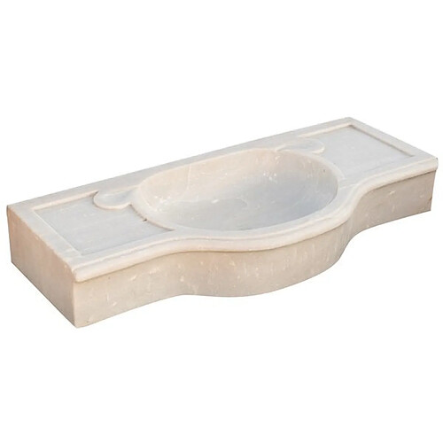 Biscottini Lavabo En Marbre Blanc L100xpr46xh15 Cm