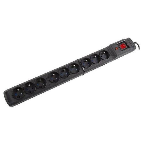 Multi M9 1.5m black surge strip (9 slots)