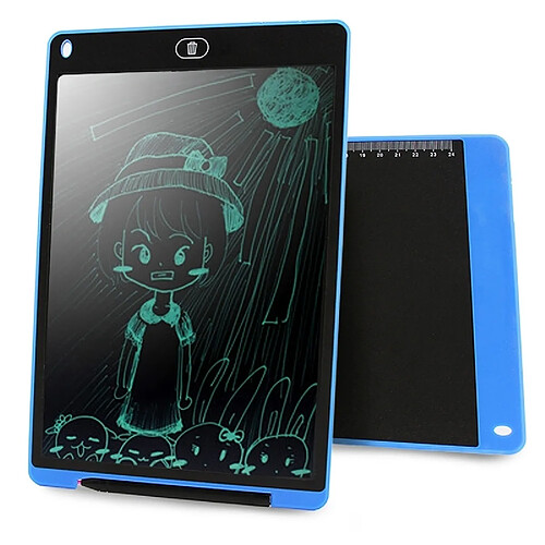 Wewoo Tablette graphique bleu Portable 12 pouces LCD Écriture Dessin Graffiti Électronique Pad Message Conseil Papier Brouillon avec Stylo, CE / FCC / RoHS Certifié