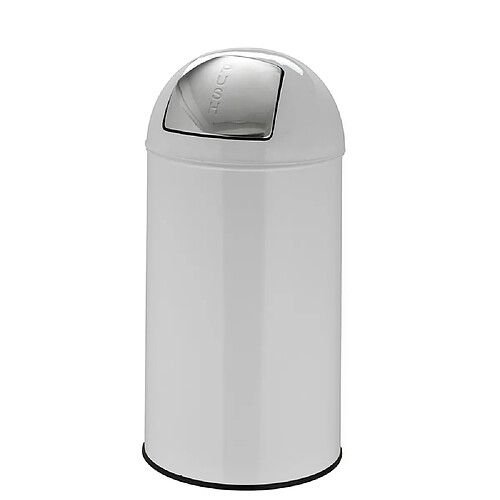 Poubelle à poussoir / Poubelle automatique PUSH 50L satin blanc hjh OFFICE