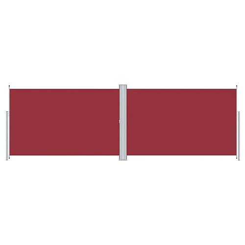 Maison Chic Auvent latéral rétractable de balcon | Store extérieur | Auvent solaire Rouge 200x600 cm -GKD26402