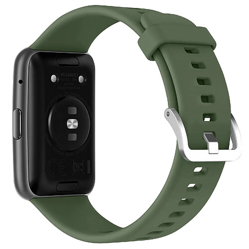 Avizar Bracelet pour Huawei Watch Fit 2 Silicone Résistant Sangle à Trous vert foncé