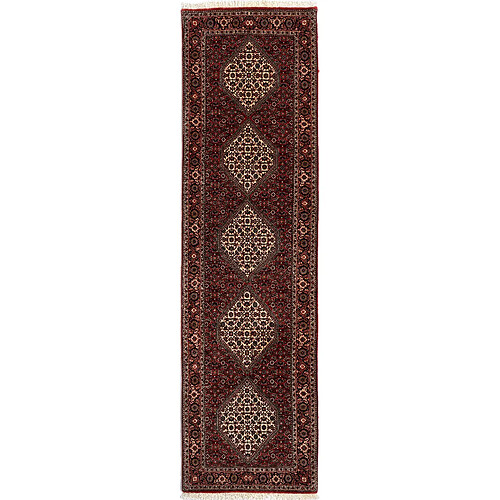 Vidal Tapis de couloir en laine 304x83 rouge Bidjar