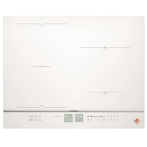 Table de cuisson à induction 65cm 4 feux 7400w blanc - dpi7686wp - DE DIETRICH