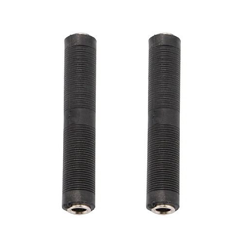 2x Mono Rca 6.35mm 1/4 ""Femelle Jack Vers Femelle Audio Coupleur Adaptateur F/F Noir