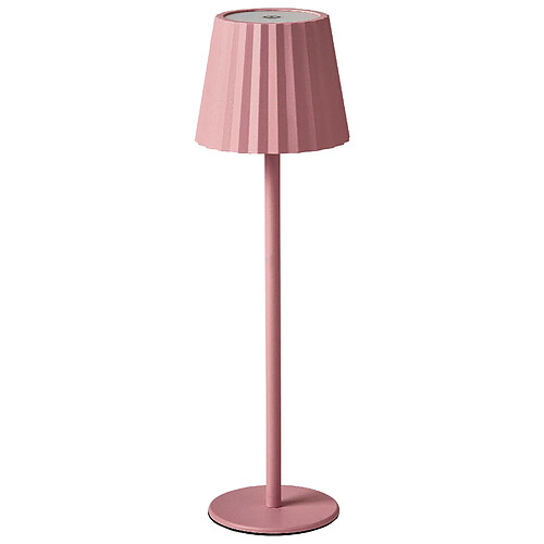 Beliani Lampe à poser en métal rose pastel POMBEIRO