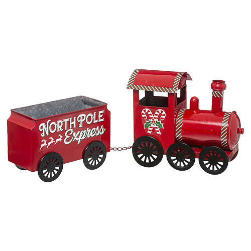 Train grand modèle Métal Rouge L 66 cm - FEERIC CHRISTMAS