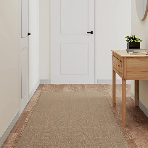 vidaXL Tapis de couloir aspect sisal sable 80x150 cm