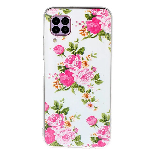 Coque en TPU lumineux fleur épanouie pour votre Huawei P40 lite/Nova 7i/Nova 6 SE