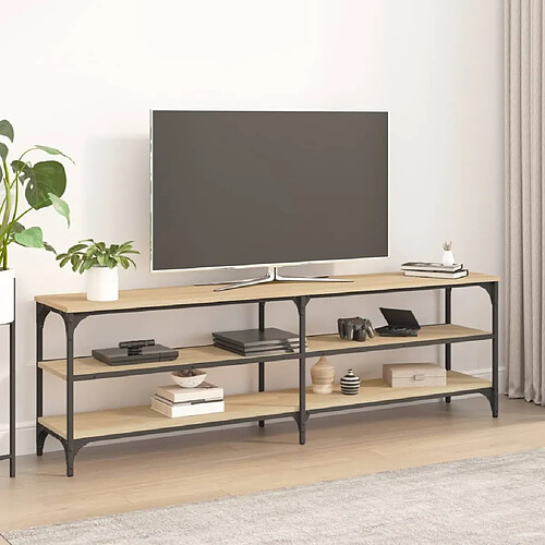 Maison Chic Meuble TV scandinave - Banc TV pour salon chêne sonoma 160x30x50 cm bois d'ingénierie -MN60258