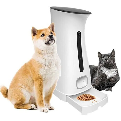 DAEWOO Distributeur de croquettes Automatique pour Chiens et Chats avec camera Full HD - Nutrivision501C | Capacite de 7,5L