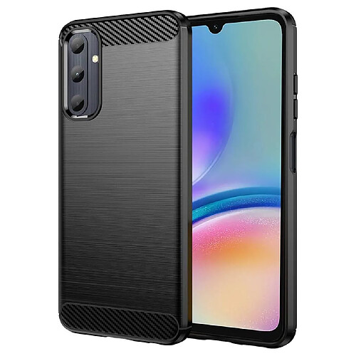 Htdmobiles Coque pour Samsung Galaxy A05s - housse etui silicone gel carbone + film ecran - NOIR