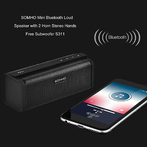 Universal Somho Mini Bluetooth haut-parleur fort avec 2 cornes Hands Hands Free Subwoofer S311