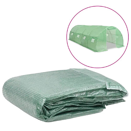 vidaXL Couverture de remplacement de serre (18 m²) 300x600x200 cm Vert