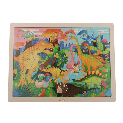 Puzzle En Bois Pour Enfants 100pcs De Dinosaures