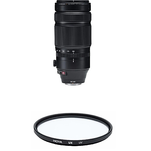 Fujifilm FUJI XF 100-400MM F4.5-5.6R LM OIS WR Black + HOYA UX UV 77mm Filter