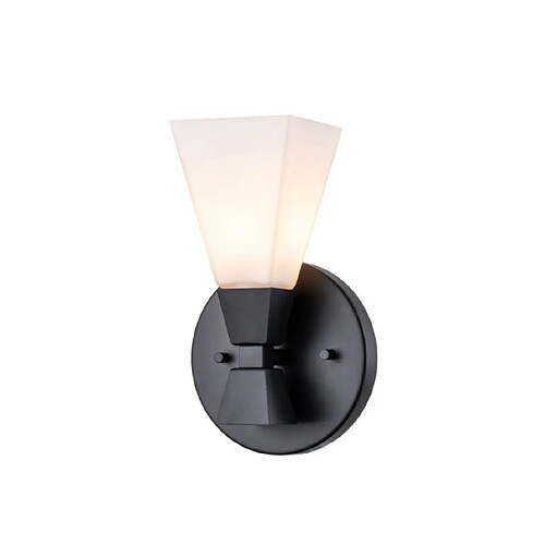 Elstead Lighting Applique murale Salle de bains Bowtie Verre Opale,Acier Noir mat