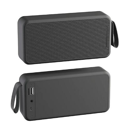 General Haut-parleur Bluetooth portable, haut-parleur Bluetooth 5 W Dual Pairing True Wireless Stereo HD, son surround pour l'extérieur, le camping, la plage, le sport, la piscine, la douche (noir--Q1)