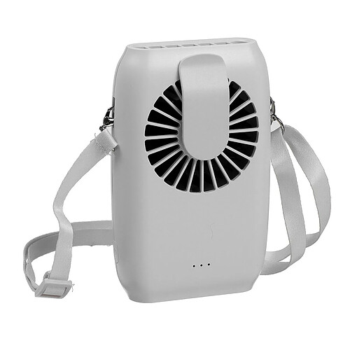 Mini Ventilateur Portable 2000mAh Ventilateur de Taille à double usage Ventilateur de Refroidissement de Bureau USB Refroidisseur d'air de Cou Suspendu