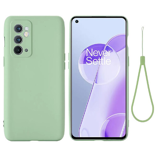 Coque en silicone anti-scratch, avec sangle, vert pour votre OnePlus 9RT 5G