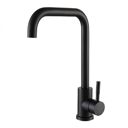 Universal Robinet de cuisine noir 304 acier brossé 7360 robinet de cuisine pivotant, robinet de cuisine avec aérateur mobile