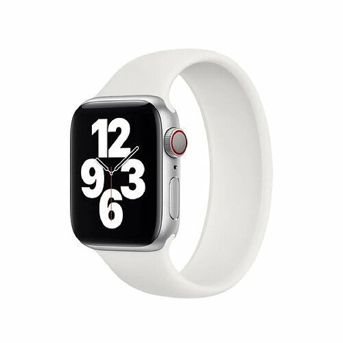 PHONECARE Bracelet Solo SiliconSense pour Apple Watch Series 9 - 45mm (Poignet:190-200mm) - Blanc