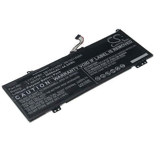 vhbw batterie compatible avec Lenovo Flex 6-14, 6-14IKB laptop (5800mAh, 7.68V, Li-Polymère, noir)