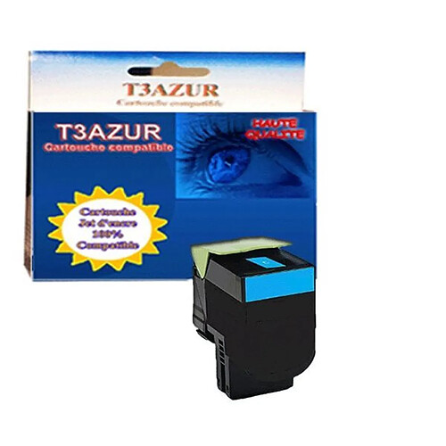 T3Azur Toner Lexmark CX310dn / CX310n Cyan - Compatible - 2 000 pages