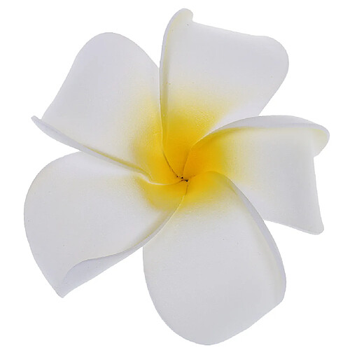 Pince à Cheveux Pour Femme En Forme De Fleur De Mousse De Plumeria Hawaïenne Mariée Blanc Et Jaune