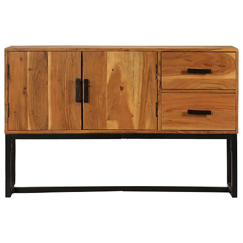 Helloshop26 Buffet bahut armoire console meuble de rangement bois d'acacia massif 115 cm marron 4402046