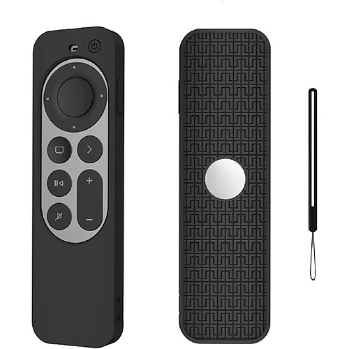 SANAG Silicone Coque Compatible Avec 2022 Apple Tv 4K(3E Generation) / Apple Tv 4K 2021 Siri Telecommande,Antiderapant etui De Protection Remote Caque Case Housse-Noir