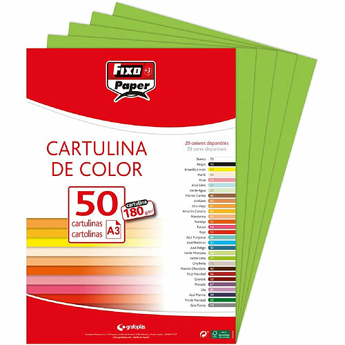 Fixo 11120327 ? Pack de 50 grandes, A3, couleur vert lime