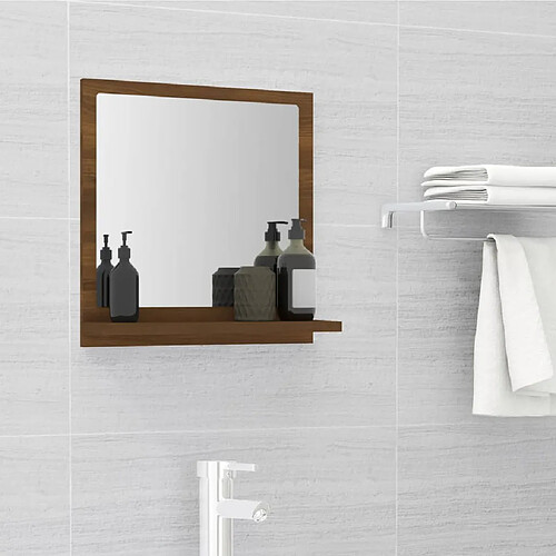 vidaXL Miroir de bain Chêne marron 40x10,5x37 cm Bois d'ingénierie