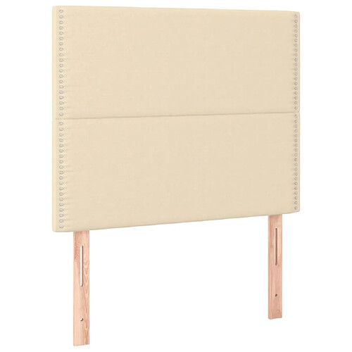 Maison Chic Lot de 2 Têtes de lit design pour chambre - Décoration de lit Crème 90x5x78/88 cm Tissu -MN80771