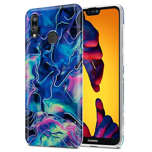 Cadorabo Coque Huawei P20 LITE 2018 / NOVA 3E Etui en Bleu