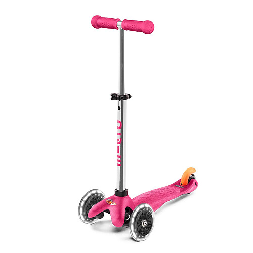 Trottinette 3 roues Mini Micro Plus LED rose