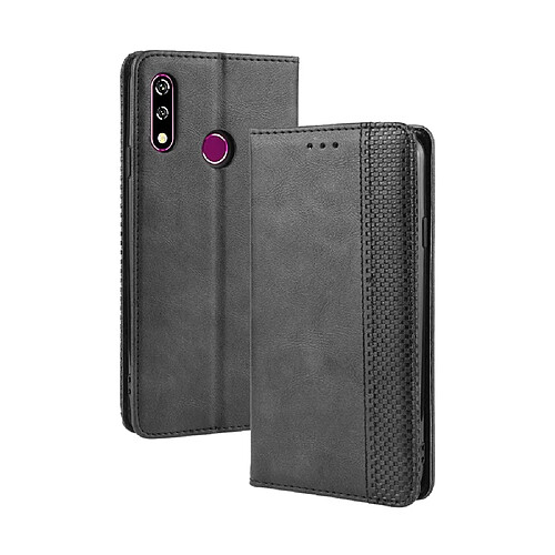 Wewoo Housse Coque Étui en cuir à boucle magnétique avec rétro pour Crazy Horse Texture horizontale LG W10avec supportfentes cartes et cadre photo Noir